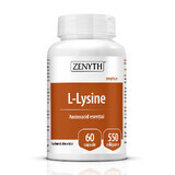 L-Lysine 550 mg, 60 capsules, Zenyth