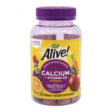 Alive Calcium + D3 Gummies Nature's Way, 60 gummy's, Secom