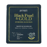 Hydrogel gezichtsmasker met zwart parelpoeder en goud, 32 g, Petitfee