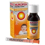 Nurofen 100mg pour les enfants de 3 mois arôme orange, 100 ml, Reckitt Benckiser Healthcare