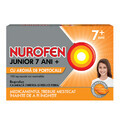 Nurofen Junior 7 jaar+ 100 mg met sinaasappelsmaak, 12 capsules, Reckitt Benckiser