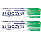 Pacchetto dentifricio al fluoro Sensodyne, 100 ml + 100 ml, Gsk