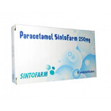 Paracetamol 250 mg, 6 zetpillen, Sintofarm