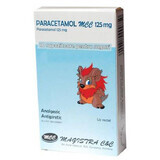 Paracetamol MCC 125 mg zetpillen voor kinderen, 10 stuks, Magistra