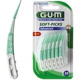 Brosses interdentaires Soft-Picks Advanced, 30 pièces, Sunstar Gum