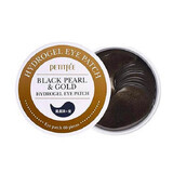 Patchs pour les yeux avec poudre de perles noires et or, 60 pièces, Petitfee