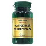 Premium Nattokinase Serrapeptase, 30 plantaardige capsules, Cosmopharm