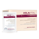 Kleipoeder voor cosmetische behandelingen Aslavital Mineralactiv, 10 zakjes x 20 g, Farmec