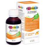 Sirop aromatisé à l'orange et à l'abricot 22 vitamines et oligo-éléments, 125 ml, Pediakid