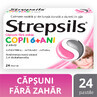 Strepsils Suikervrij met aardbeiensmaak kinderen 6+ jaar, 24 tabletten, Reckitt Benckiser Healthcare