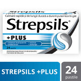 Strepsils Plus, 24 tabletten, Reckitt Benckiser Gezondheidszorg