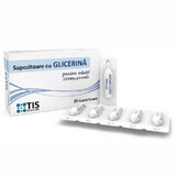 Glycerine zetpillen voor volwassenen, 10 stuks, Țis Farmaceutic