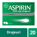 Aspirine 500 mg, 20 comprimés, Bayer