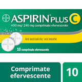 Aspirine Plus C 400 mg/240 mg, 10 comprimés effervescents, Bayer