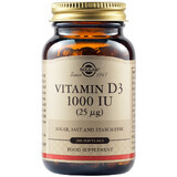 Vitamine D3 1000 IE 25 mcg, 100 capsules, Solgar