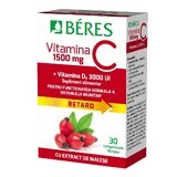 Vitamine C 1500 mg RETARD + Vitamine D3 3000 IE, 30 tabletten, Beres