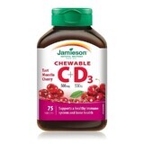 Vitamine C 500 mg + Vitamine D3 500 IU met kersensmaak, 75 kauwtabletten, Jamieson