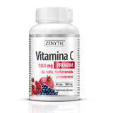 Vitamine C Premium 1000 mg met granaatappel, bioflavonoïden en resveratrol, 60 capsules, Zenyth