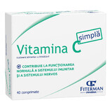 Simple Vitamine C 180mg, 40 comprimés, Fiterman