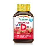 Vitamine D3 400IU kinderen met aardbeiensmaak, 100 kauwtabletten, Jamieson