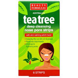 Beauty Formulas Tea Tree, bandes nettoyantes en profondeur pour le nez, 6 pièces