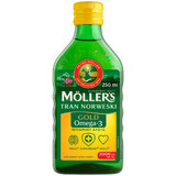 Moller&#39;s Gold Noorse Levertraan, citroensmaak, 250 ml