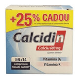 Calcidin 600mg, 56 + 14 comprimés, Zdrovit