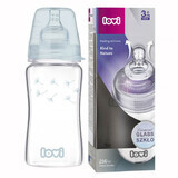 Glas Babyflasche 250 ml in Edlem Diamantmuster - Botanic 74/205