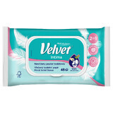 Velvet Intima, 2in1 vochtig toiletpapier, met clip, 42 stuks