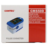 Contec CMS50D, vingerpulsoximeter, blauw