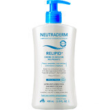 Neutraderm Relipid+, lipidenherstellende reinigingscrème voor gezicht en lichaam, gevoelige, zeer droge en atopische huid, 400 ml