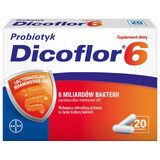 Dicoflor 6, 20 Kapseln, Probiotika für den Darm, hilft bei Verdauungsbeschwerden und stärkt die Darmflora. Ideal für die Gesundheit des Magen-Darm-Trakts.