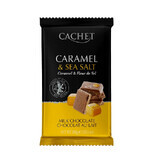 Melkchocolade met stukjes karamel en zeezout, 300g, Cachet