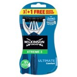 Wilkinson Sword Xtreme3 ​​Ultimate Plus, wegwerpscheermesjes, 3 stuks + 1 gratis stuk