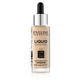 Eveline Cosmetics Liquid Control HD, mattifying foundation, no. 015, Light Vanilla, 32 ml