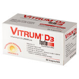 Vitrum D3 Forte, vitamine D 2000 IE, 60 capsules