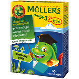 Moller&#39;s Omega-3 Vis, gelei, fruitsmaak, 36 stuks