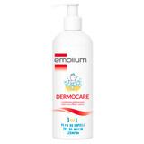 Emolium Dermocare 3en1, liquide de bain, gel nettoyant et shampoing, après 1 mois, 400 ml