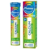 Plusssz Junior Calcium Complex, voor kinderen vanaf 3 jaar, aardbei-bramensmaak, 20 bruistabletten