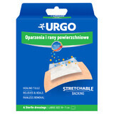 Urgo Burns and Superficial Wounds, Large Dressing, 10cm x 7cm, 4 Pieces