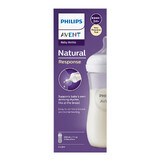 Avent Natural Response, fles met responsieve speen, flow 4, SCY906/01, na 3 maanden, 330 ml 