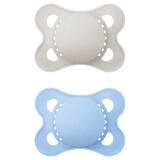 MAM Original dummy, silicone, orthodontic, non-printed mat, boy, 2-6 months, 2 pieces