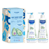 Set Mustela Soft Baby Care Sanfte Pflege, Waschgel, 500 ml + Körpermilch, 500 ml