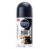 Black &amp; White Ultimate Impact Roll-On Deodorant voor mannen, 50 ml, Nivea