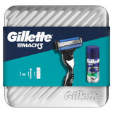 Gillette Mach 3 Set, scheermes, 1 stuk + scheergel, 75 ml