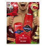 Old Spice Voetbalset, stick deodorant, Captain, 50 ml + 3-in-1 douchegel, Captain, 250 ml + flesopener