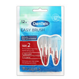 DenTek Easy Brush, interdentale ragers, maat 2, 0,5 mm, 12 stuks