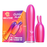 Durex Play Vibe &amp; Tease, 2-in-1 vibrator met stimulerende tip