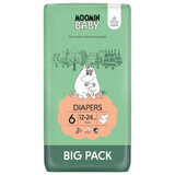 Moomin Babyluiers, luiers, maat 6 Junior, 12-24 kg, 51 stuks