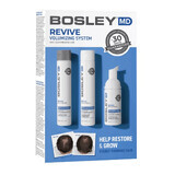 BosleyMD Revive kit om de groei van ongekleurd haar te stimuleren, shampoo, 150ml + conditioner, 150ml + mousse, 100ml